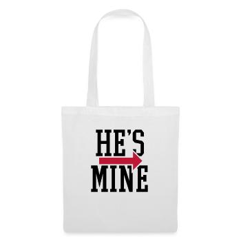 he_is_mine_1_f2 - Stoffbeutel - Weiß - Vorne