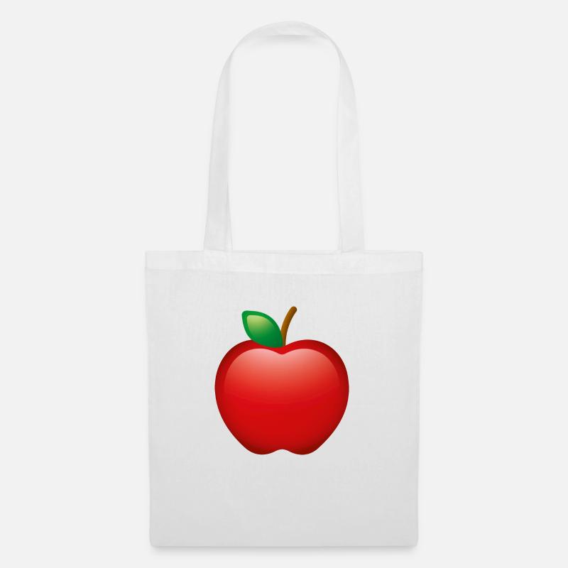 Smiley Apple - Stoffbeutel - Weiß