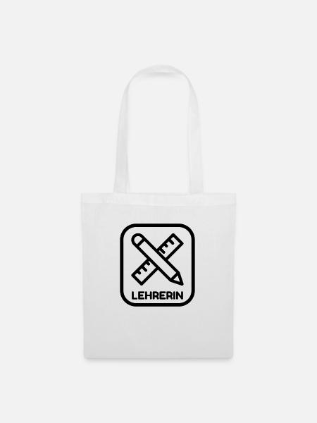 Lehrer / Professor / Schule / Lehrerin / Kind - Stoffbeutel - Weiß