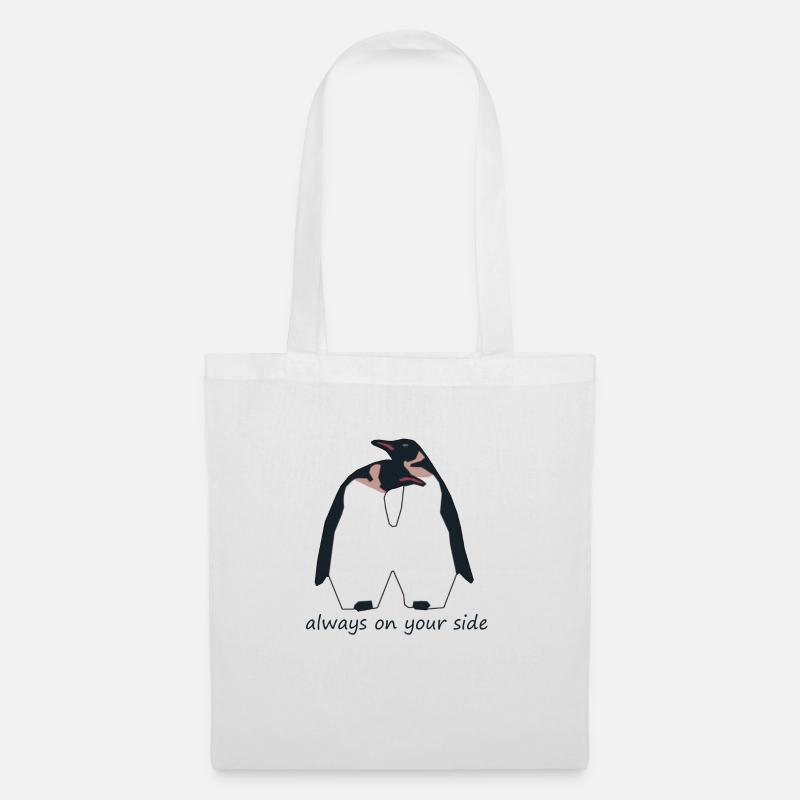Süßes Pinguinpaar Liebe Love cute Penguin couple - Stoffbeutel - Weiß