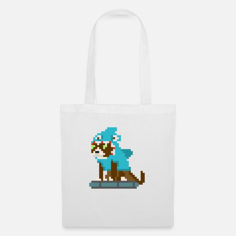 Chat-Shark meme Rumba 8Bits - Sac en tissu - blanc