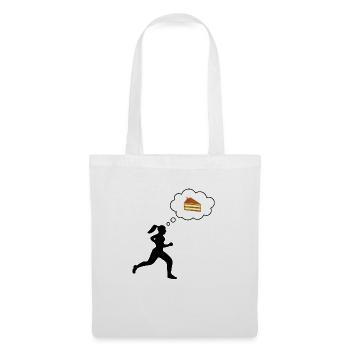 Runner thinks of cake - Tote Bag - white - Front
