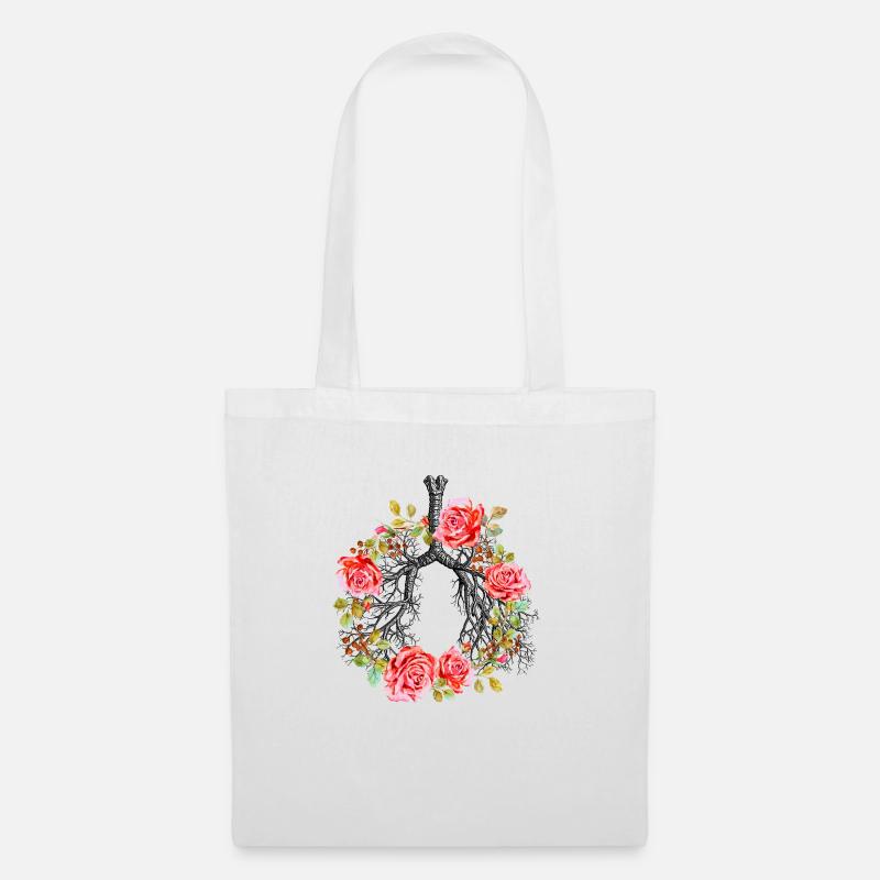 ANATOMISCHE KUNST FLORAL BRONCHES - Stoffbeutel - Weiß