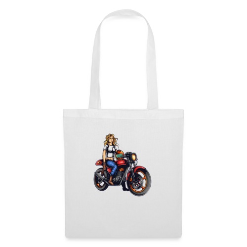 Girl on Bike - Tote Bag
