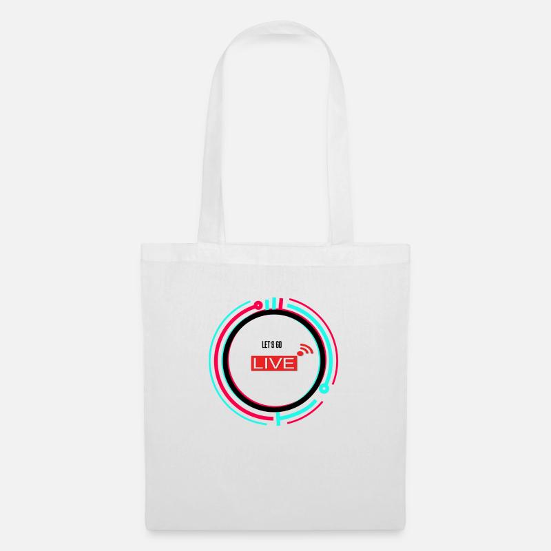 go live! TikTok - Stoffbeutel - Weiß
