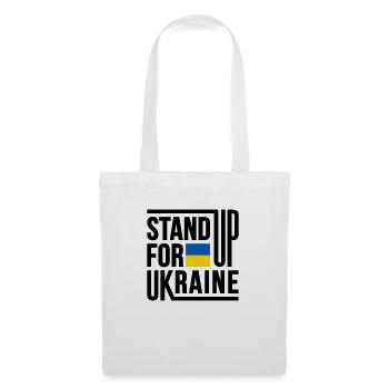 Défendez l’Ukraine avec un drapeau - Sac en tissu - blanc - Devant