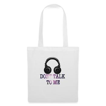 DONT TALK TO ME/HEADPHONE/GYM SHIRT - Stoffbeutel - Weiß - Vorne