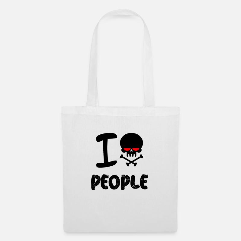 I Hate People - Sac en tissu - blanc