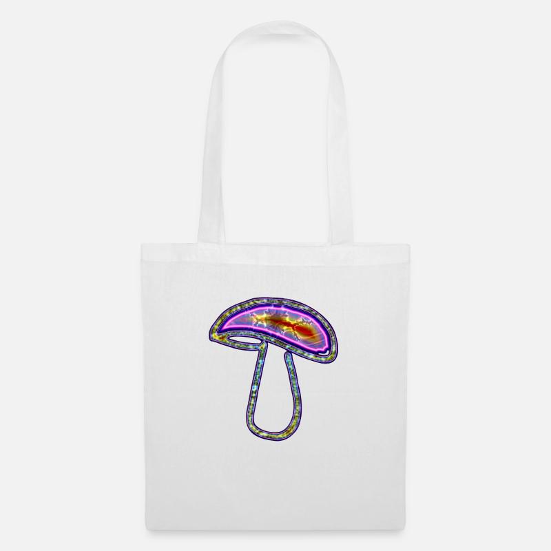 Champignons n° 02 - Design A - Sac en tissu - blanc