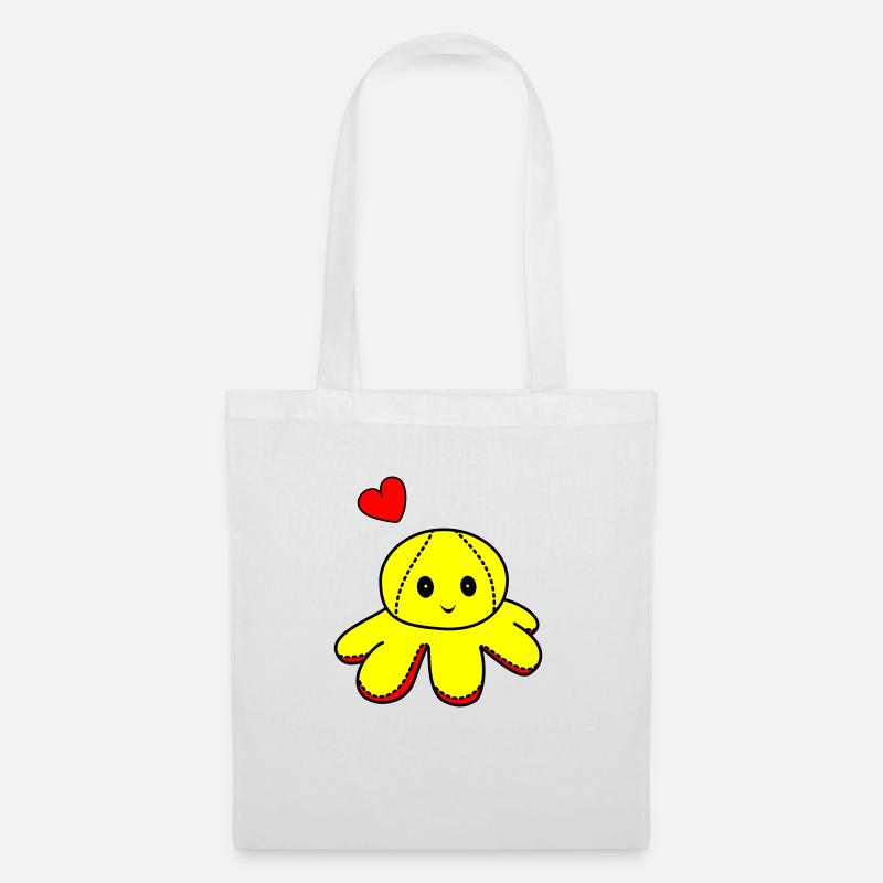 Oktopus v2 - Stoffbeutel - Weiß