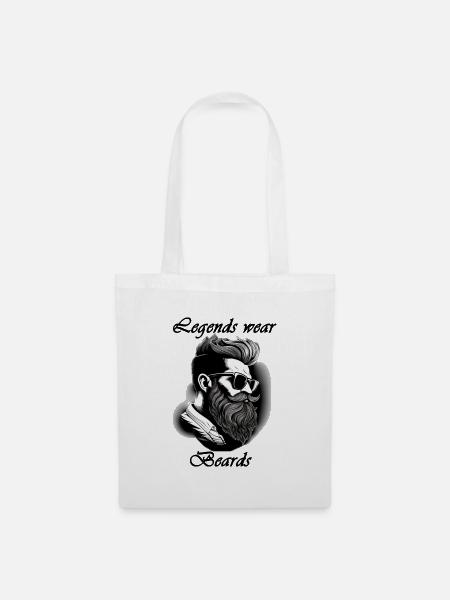 Legends wear beards - Stoffbeutel - Weiß