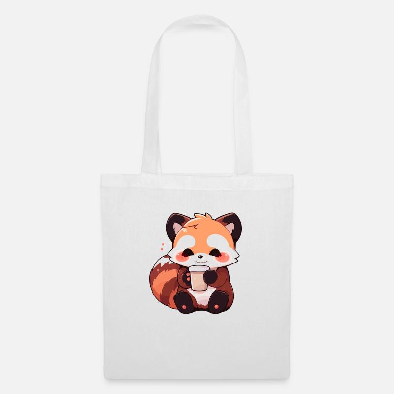 Roter Panda - Stoffbeutel - Weiß
