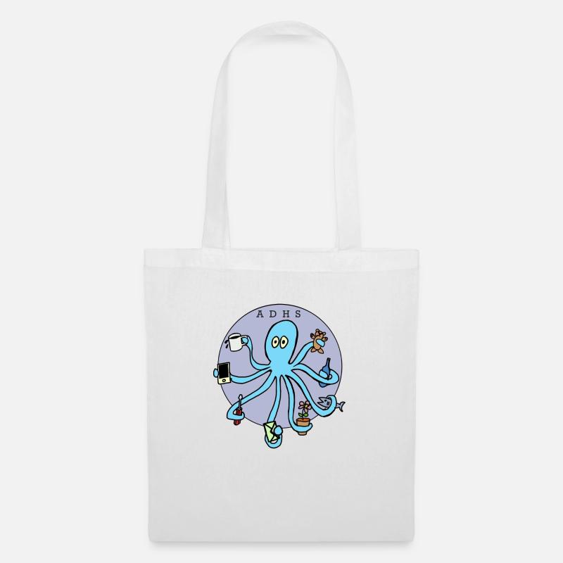 All-at-once octopus 2 (ADHD) - Tote Bag - white