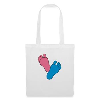 Baby Feet Girl Boy - Tote Bag - white - Front