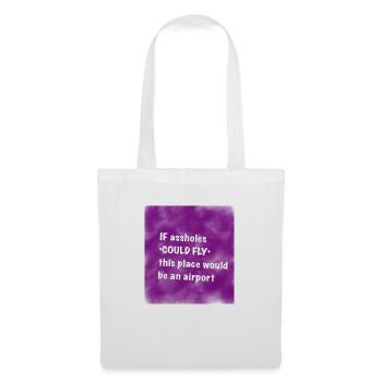 Citation drôle - Sac en tissu - blanc - Devant