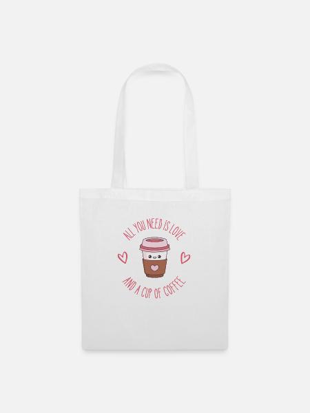 Coffee Love - Stoffbeutel - Weiß