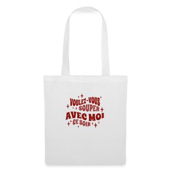 VOULEZ VOUS SOUPER AVEC MOI CE SOIR - Tote Bag - white - Front