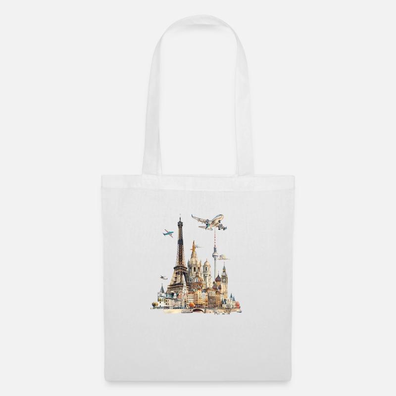 Chaque point de repère a sa propre histoire - Sac en tissu - blanc