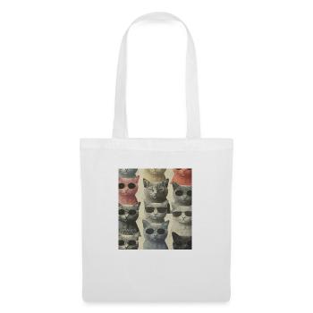 Cats with glasses - Tote Bag - white - Front