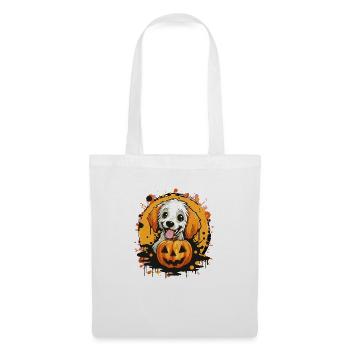 Dog Pumpkin Halloween - Tote Bag - white - Front