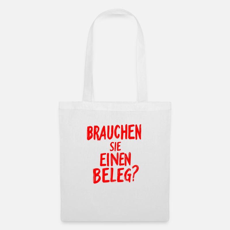 Brauchen Sie einen Beleg? - rot - Stoffbeutel - Weiß