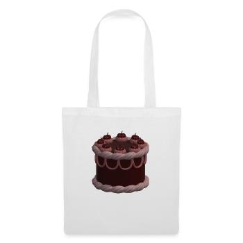 3D-Kirsch-Vintage-Kuchen - Stoffbeutel - Weiß - Vorne