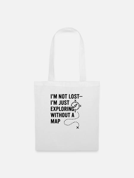 0002 explore without map - Tote Bag - white