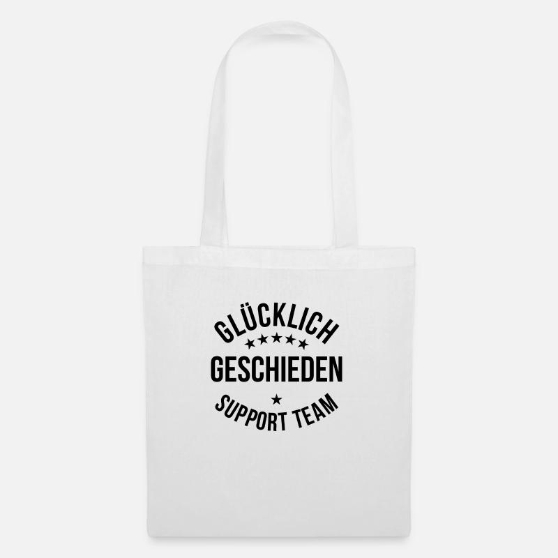 Glücklich geschieden Support Team - Stoffbeutel - Weiß