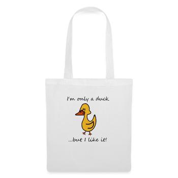 Je ne suis qu'un canard - Sac en tissu - blanc - Devant