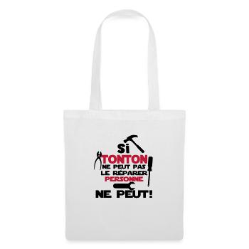 si tonton - Sac en tissu - blanc - Devant