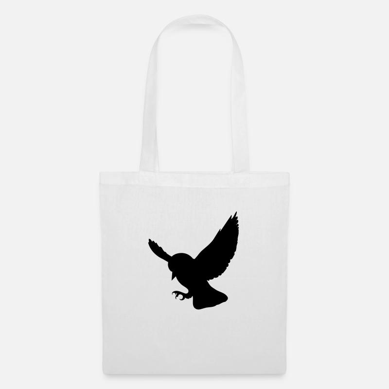 fliegender Vogel - Stoffbeutel - Weiß