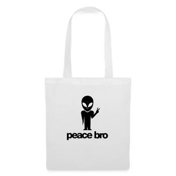 alien_peace_bro_f1 - Tote Bag - white - Front