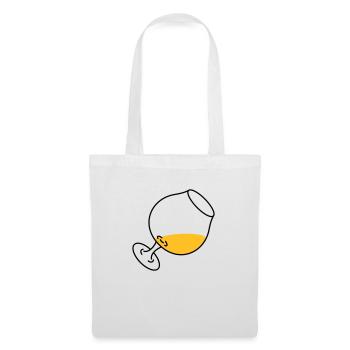 Cognacglas - Stoffbeutel - Weiß - Vorne