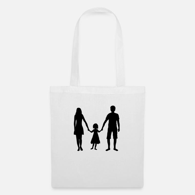 kleine familie mutter mama mom muttertag vater pap - Stoffbeutel - Weiß