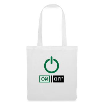 On Off Power Schalter Design - Stoffbeutel - Weiß - Vorne