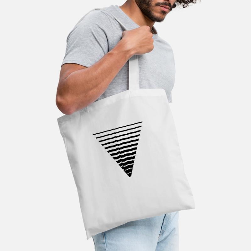 Lines many strokes triangle shape pattern Tote Bag