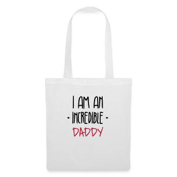 Papa Fête des Pères Naissance Bébé Anniversaire - Sac en tissu - blanc - Devant