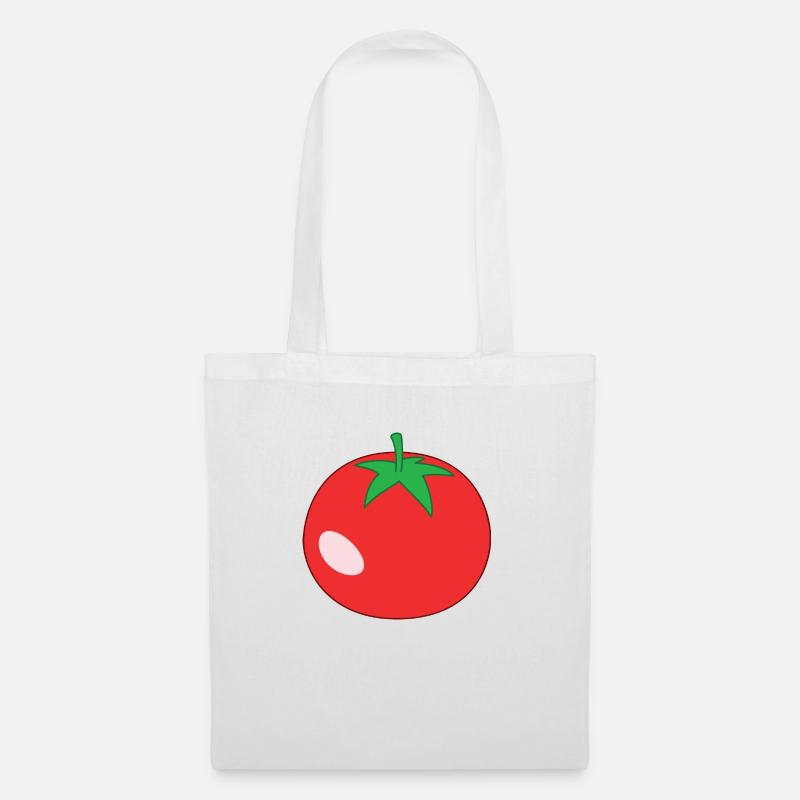 Tomate - Stoffbeutel - Weiß