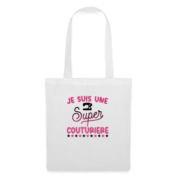 Je suis une super couturière humour couture - Sac en tissu - blanc - Devant