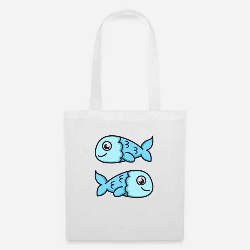 Sternzeichen Fische - Stoffbeutel - Weiß