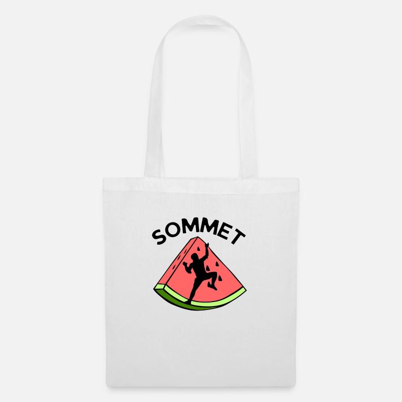 sommet pastèque escalade humour cadeau - Sac en tissu - blanc