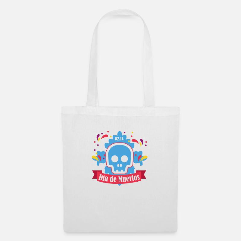 dia de muertos blau - Stoffbeutel - Weiß