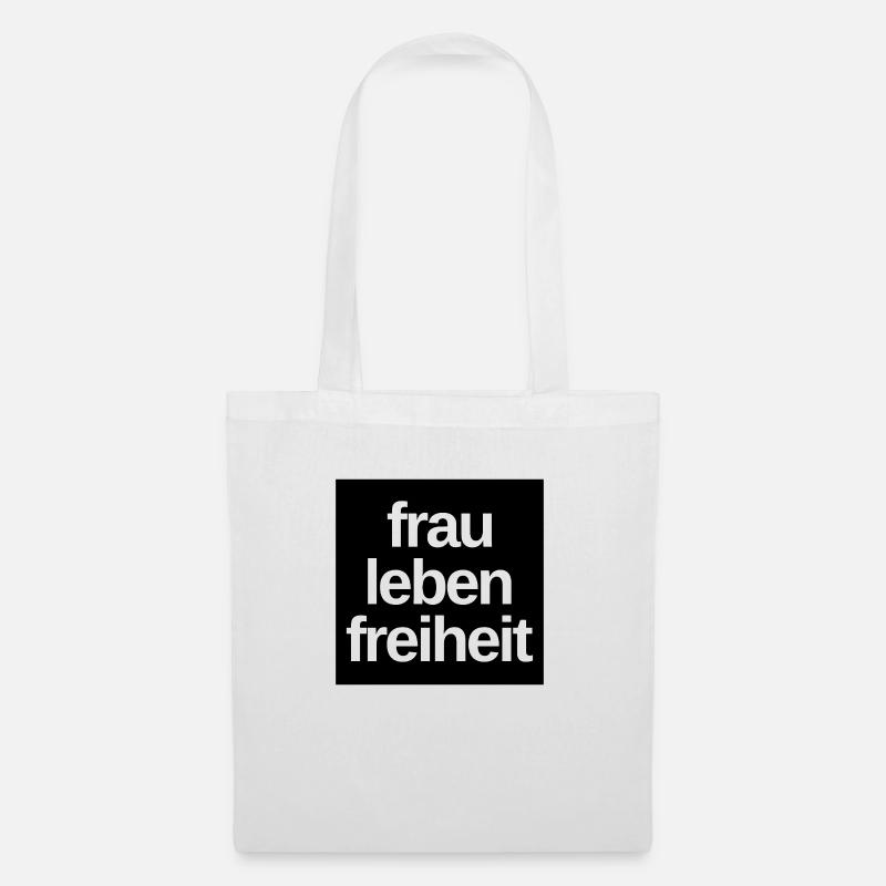 Frau Leben Freiheit Iran - Stoffbeutel - Weiß