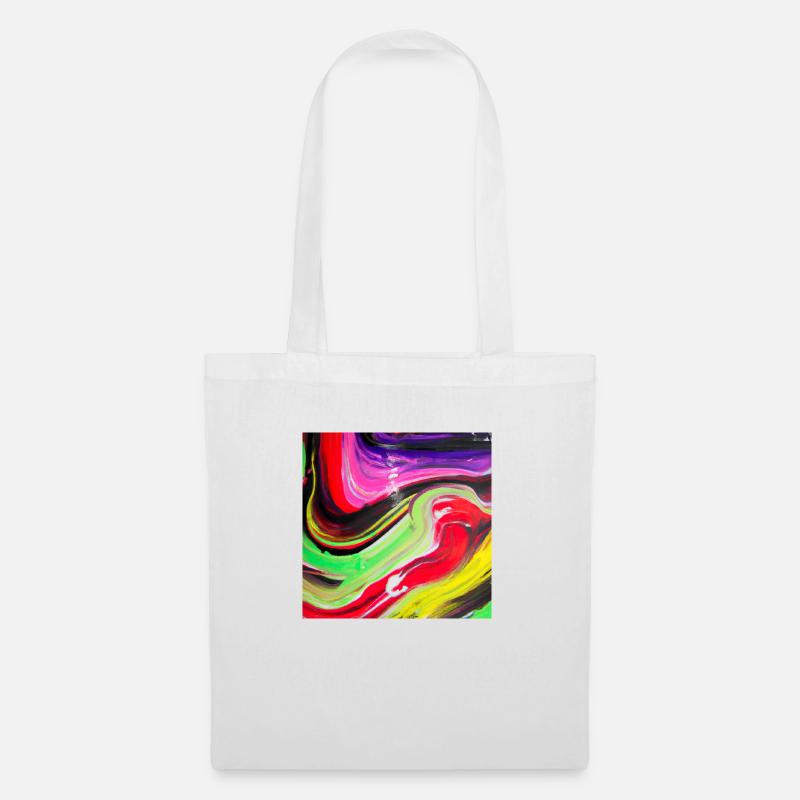 Schönes Weiches Acrylgemälde - Stoffbeutel - Weiß