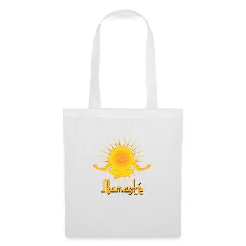 Namasté - méditant cher soleil - Sac en tissu - blanc - Devant