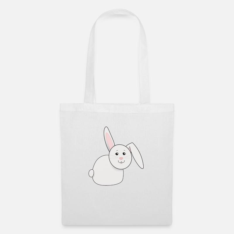 sweet, white, fat rabbit, Easter - Tote Bag - white