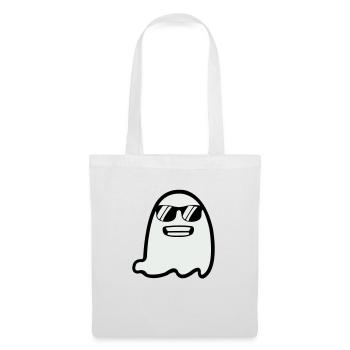 Fantôme avec des lunettes de soleil - Sac en tissu - blanc - Devant