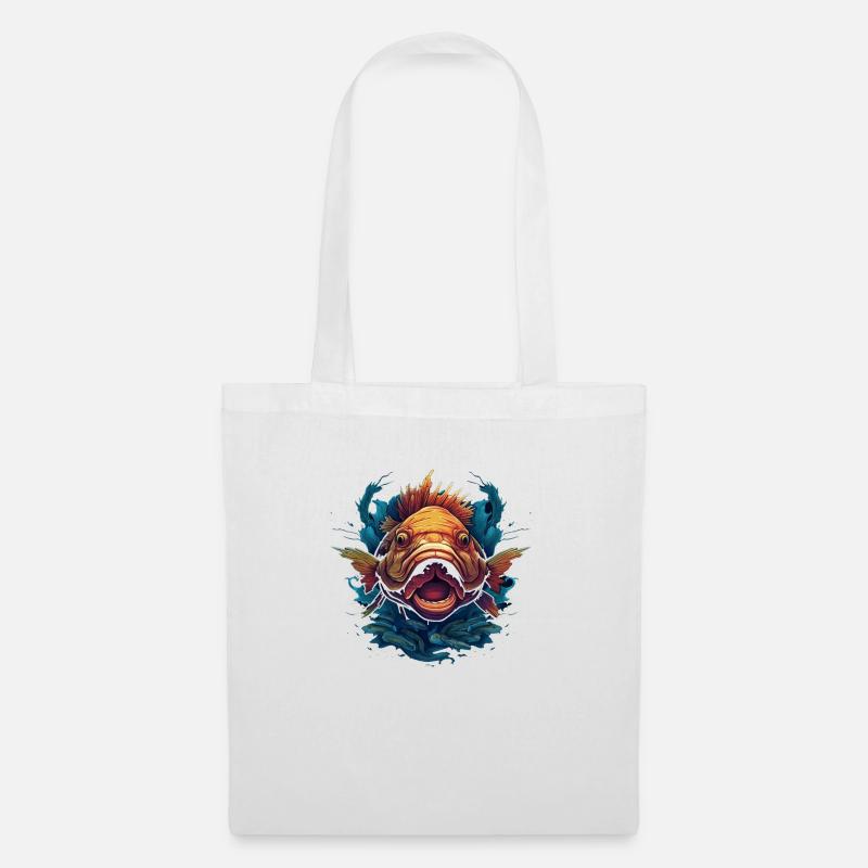 fish head 2 - Tote Bag - white