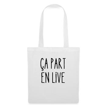 ça part en live - Sac en tissu - blanc - Devant