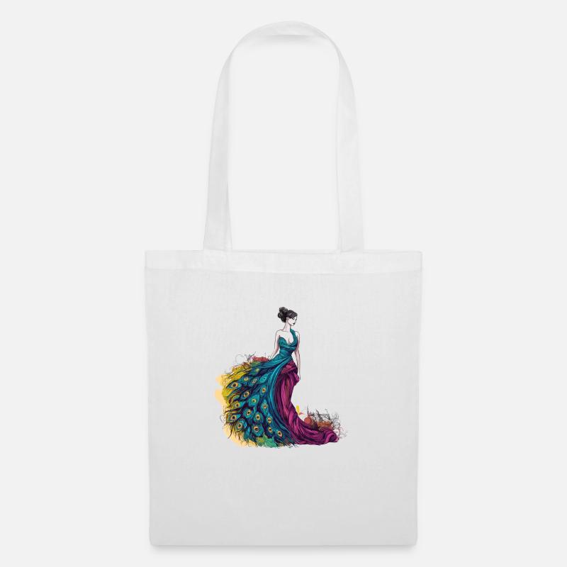Peacock Modedesigner - Stoffbeutel - Weiß